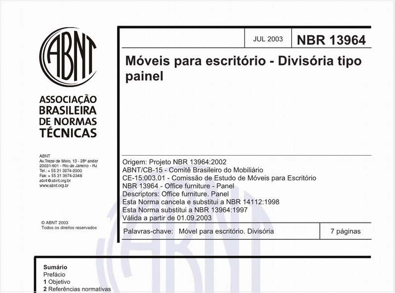 Móveis para escritório - Divisória tipo painel