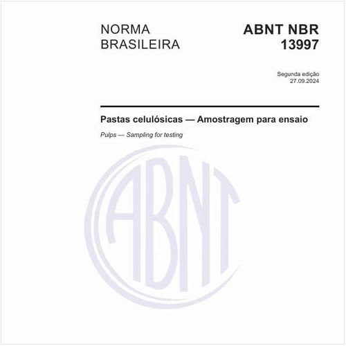 Pastas celulósicas — Amostragem para ensaio