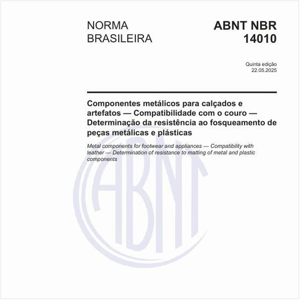 Componentes metálicos para calçados e artefatos — Compatibilidade com o couro — Determinação da resistência ao fosqueamento de peças metálicas e plásticas