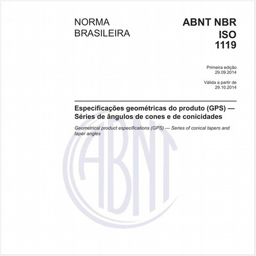 Especificações geométricas do produto (GPS) — Séries de ângulos de cones e de conicidades