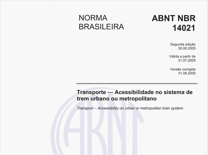 Transporte - Acessibilidade no sistema de trem urbano ou metropolitano
