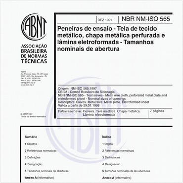 NBRNM-ISO565 de 12/1997