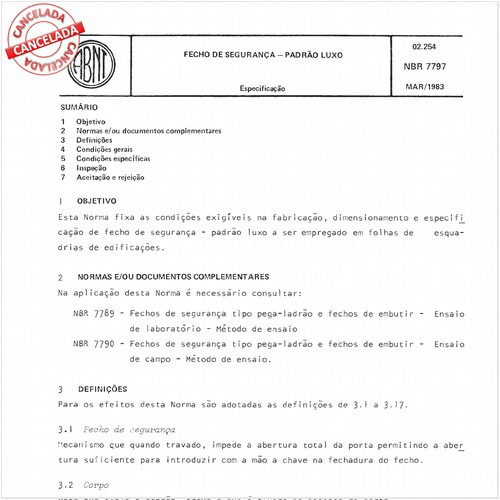 Fecho de segurança - Padrão luxo