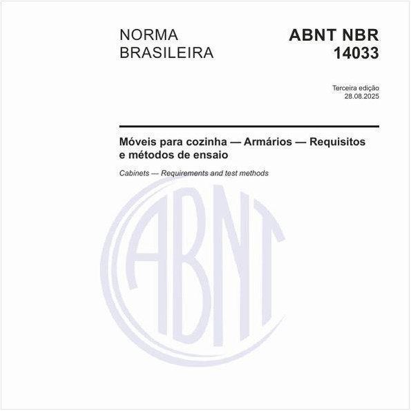 Móveis para cozinha — Armários — Requisitos e métodos de ensaio