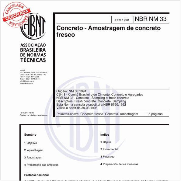 Concreto - Amostragem de concreto fresco