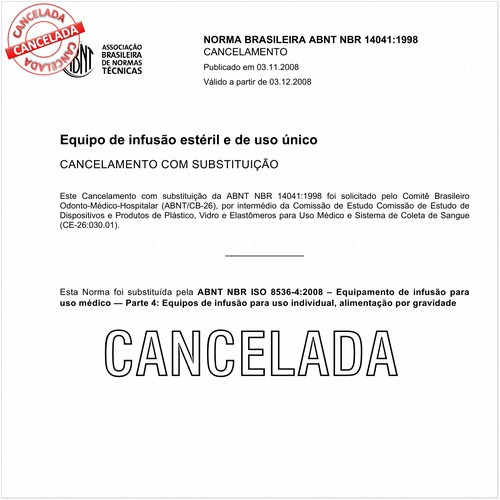 Equipo de infusão estéril e de uso único