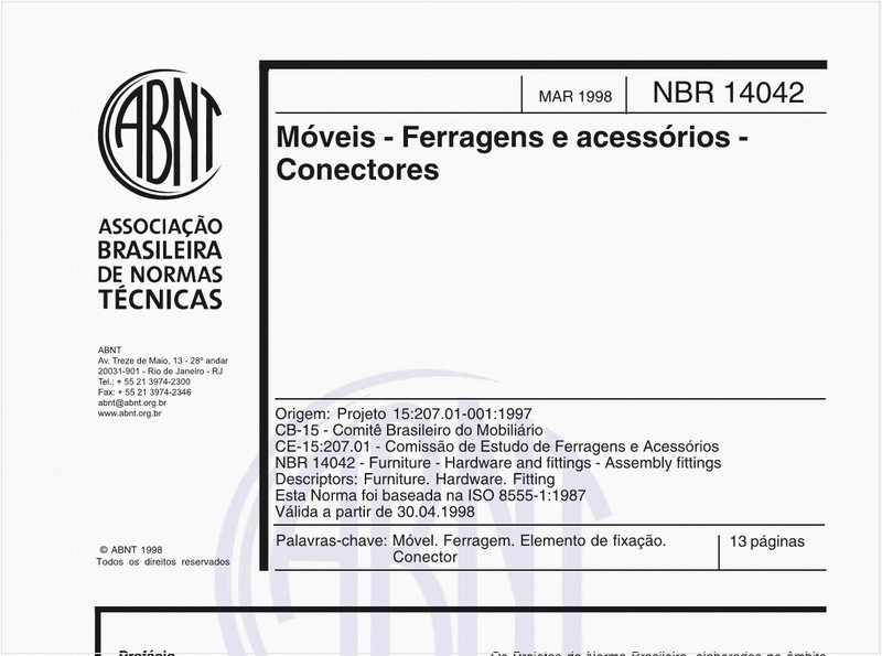 Móveis - Ferragens e acessórios - Conectores