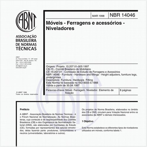 Móveis - Ferragens e acessórios - Niveladores