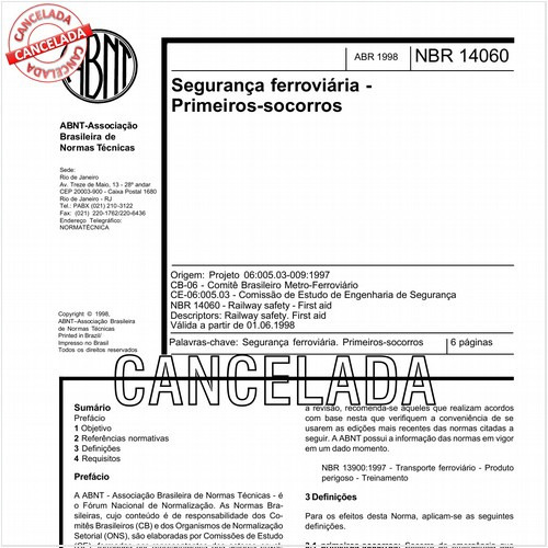 Segurança ferroviária - Primeiros-socorros