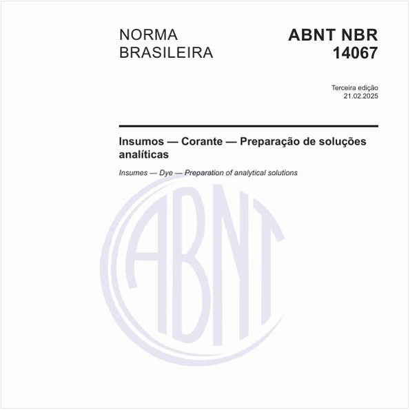 Insumos - Corante - Preparação de soluções analíticas