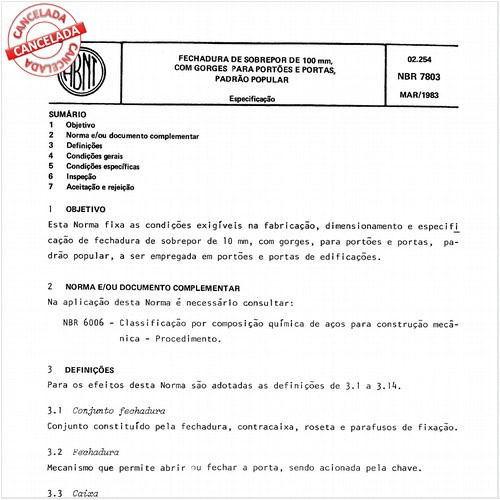 Fechadura de sobrepor de 100 mm, com gorges, para portões e portas - Padrão popular