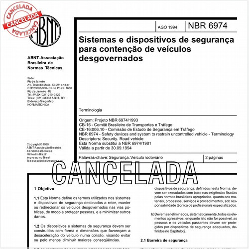 Sistemas e dispositivos de segurança para contenção de veículos desgovernados