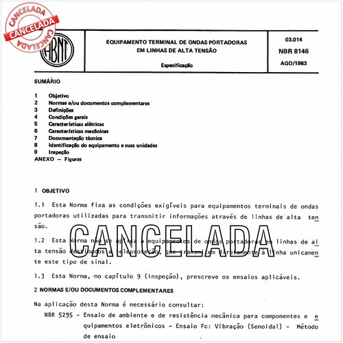 Equipamento terminal de ondas portadoras em linhas de alta tensão