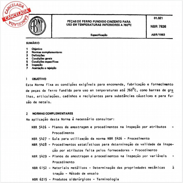 Peças de ferro fundido cinzento para uso em temperaturas inferiores a 760 graus Celsius