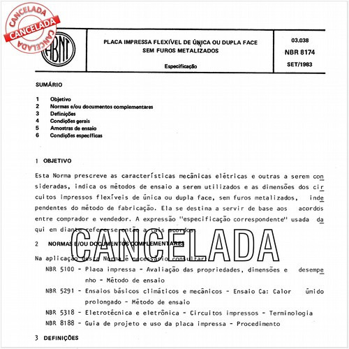 Placa impressa flexível de única ou dupla face sem furos metalizados