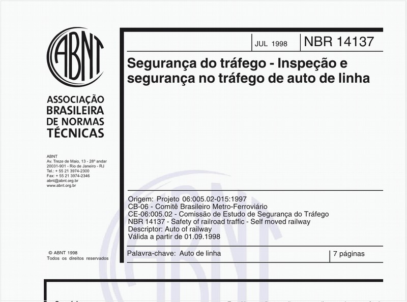 Segurança do tráfego - Inspeção e segurança no tráfego de auto de linha