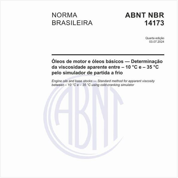 Óleos de motor e óleos básicos — Determinação da viscosidade aparente entre – 10 °C e – 35 °C pelo simulador de partida a frio