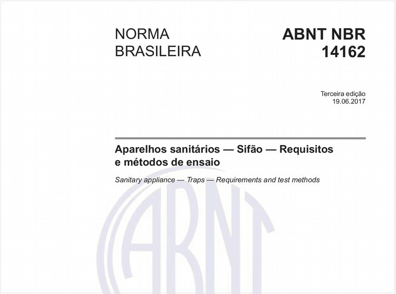 Aparelhos sanitários - Sifão - Requisitos e métodos de ensaio