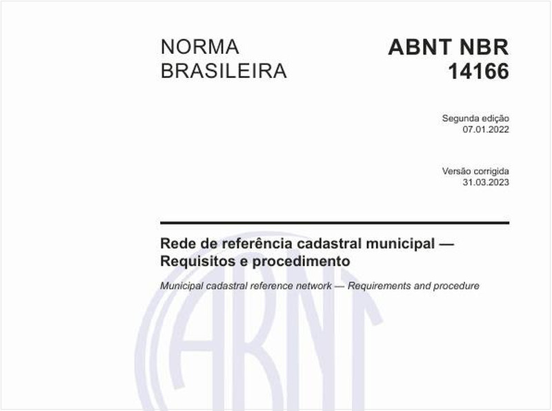 Rede de referência cadastral municipal — Requisitos e procedimento