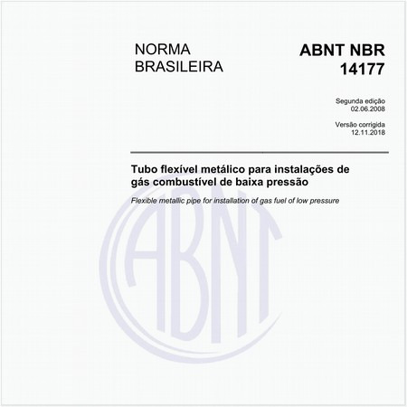 Tubo flexível metálico para instalações de gás combustível de baixa pressão