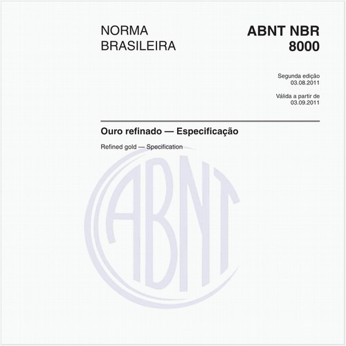 Ouro refinado — Especificação
