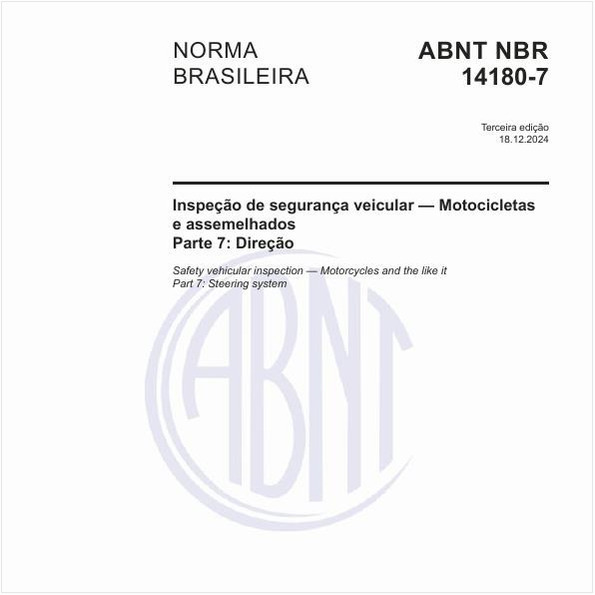Inspeção de segurança veicular — Motocicletas e assemelhados - Parte 7: Direção