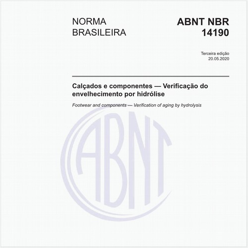 Calçados e componentes - Verificação do envelhecimento por hidrólise