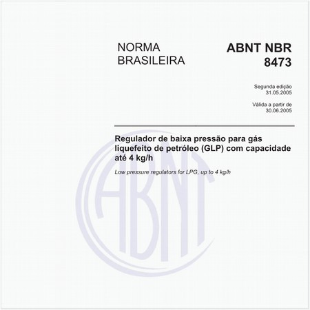 Regulador de baixa pressão para gás liquefeito de petróleo (GLP) com capacidade até 4 kg/h