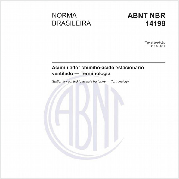 Acumulador chumbo-ácido estacionário ventilado - Terminologia
