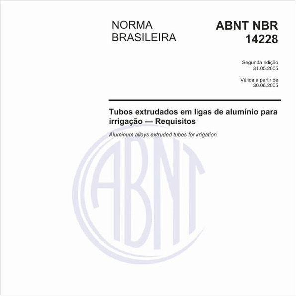 Tubos extrudados em ligas de alumínio para irrigação - Requisitos
