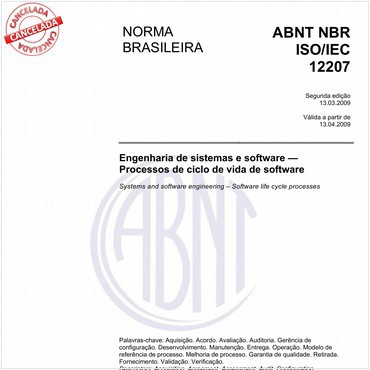 NBRISO/IEC12207 de 03/2009