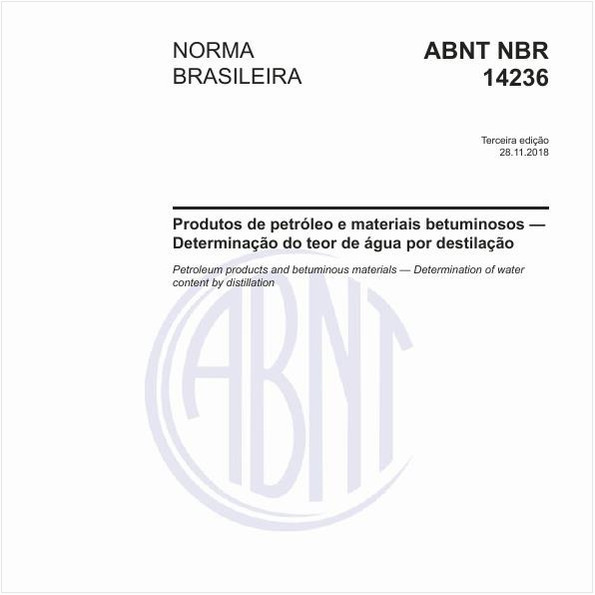 Produtos de petróleo e materiais betuminosos — Determinação do teor de água por destilação