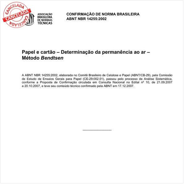 Papel e cartão - Determinação da permeância ao ar - Método Bendtsen