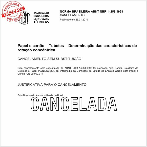 Papel e cartão - Tubetes - Determinação das características de rotação concêntrica