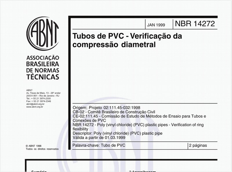 Tubos de PVC - Verificação da compressão diametral