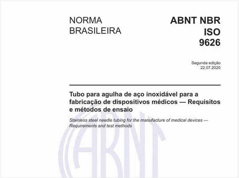 Tubo para agulha de aço inoxidável para a fabricação de dispositivos médicos — Requisitos e métodos de ensaio