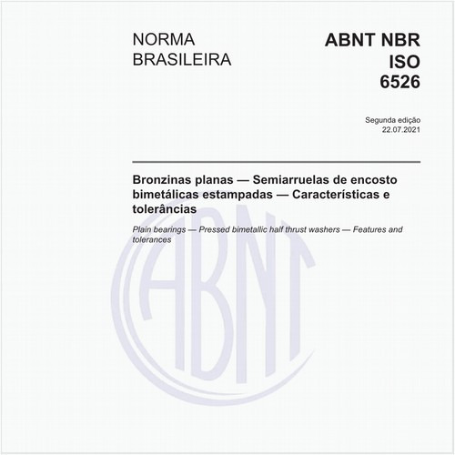 Bronzinas planas - Semiarruelas de encosto bimetálicas estampadas - Características e tolerâncias