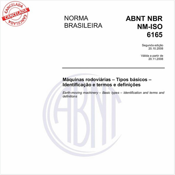Máquinas rodoviárias - Tipos básicos - Identificação e termos e definições