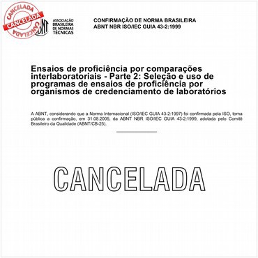 ABNT ISO/IEC GUIA43-2 de 06/1999