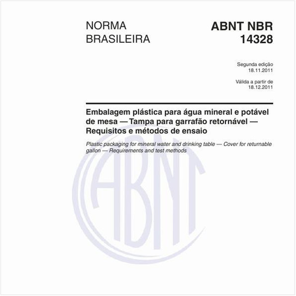 Embalagem plástica para água mineral e potável de mesa — Tampa para garrafão retornável — Requisitos e métodos de ensaio