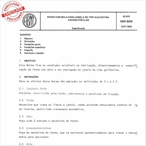 Fecho com mola para janela do tipo guilhotina - Padrão popular