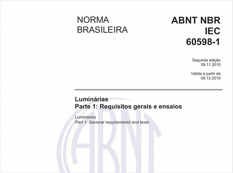 Luminárias - Parte 1: Requisitos gerais e ensaios
