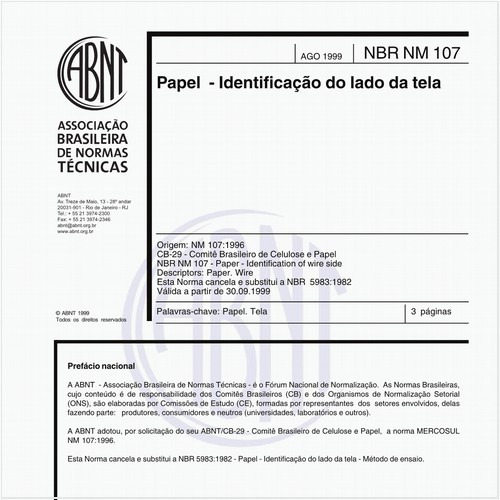 Papel - Identificação do lado da tela
