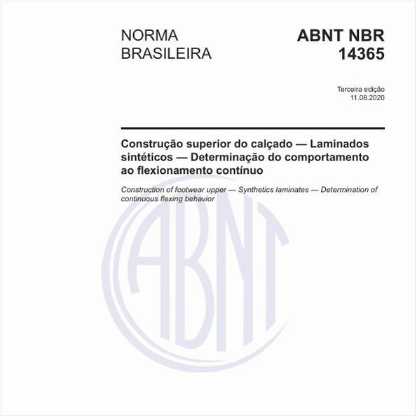 Construção superior do calçado — Laminados sintéticos — Determinação do comportamento ao flexionamento contínuo