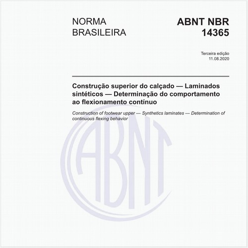 Construção superior do calçado — Laminados sintéticos — Determinação do comportamento ao flexionamento contínuo