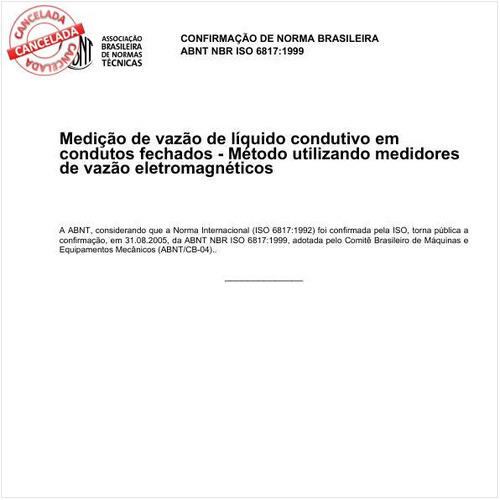 Medição de vazão de líquido condutivo em condutos fechados - Método utilizando medidores de vazão eletromagnéticos