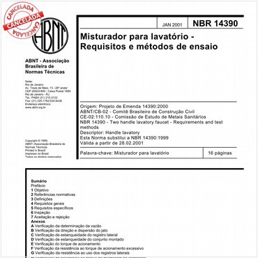 NBR14390 de 01/2001