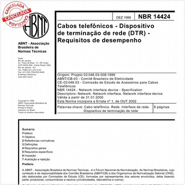 NBR14424 de 12/1999
