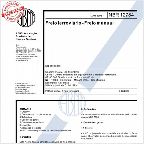 Freio ferroviário - Freio manual