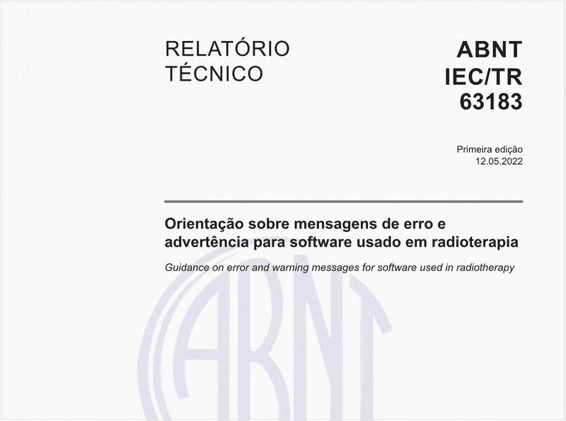 Orientação sobre mensagens de erro e advertência para software usado em radioterapia